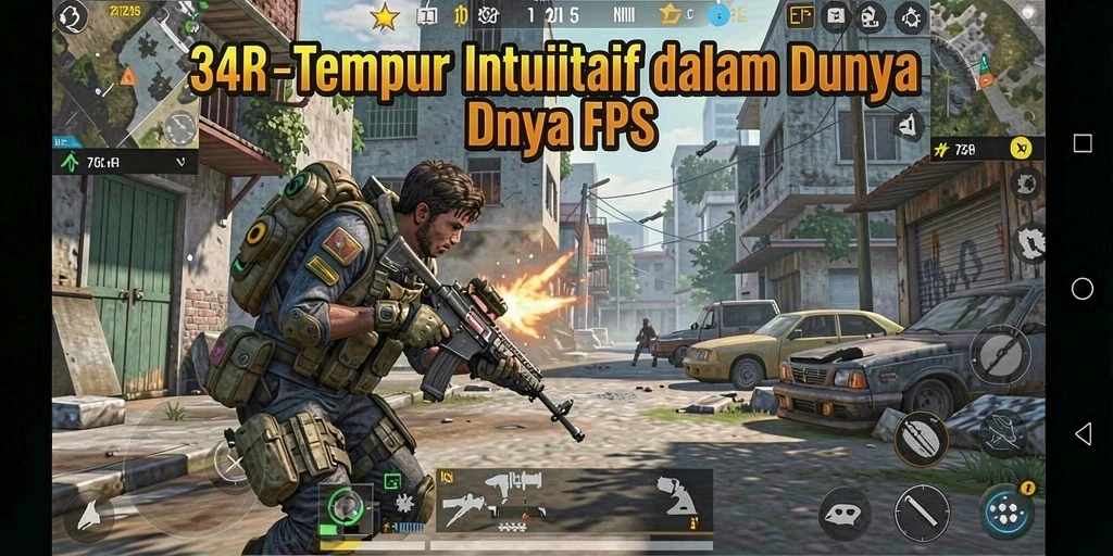 Screenshot utama menampilkan intensitas pertempuran dalam game FPS.