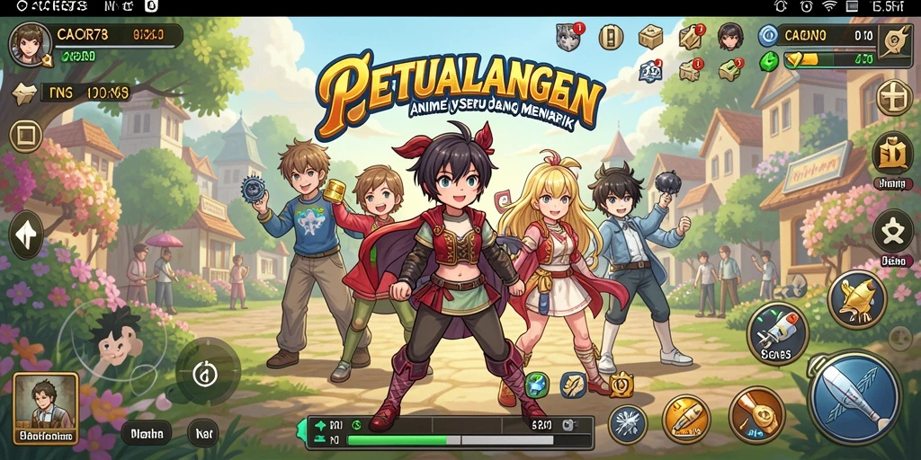 Tampilan gameplay <strong>CACOR78</strong> yang penuh aksi dan karakter anime.