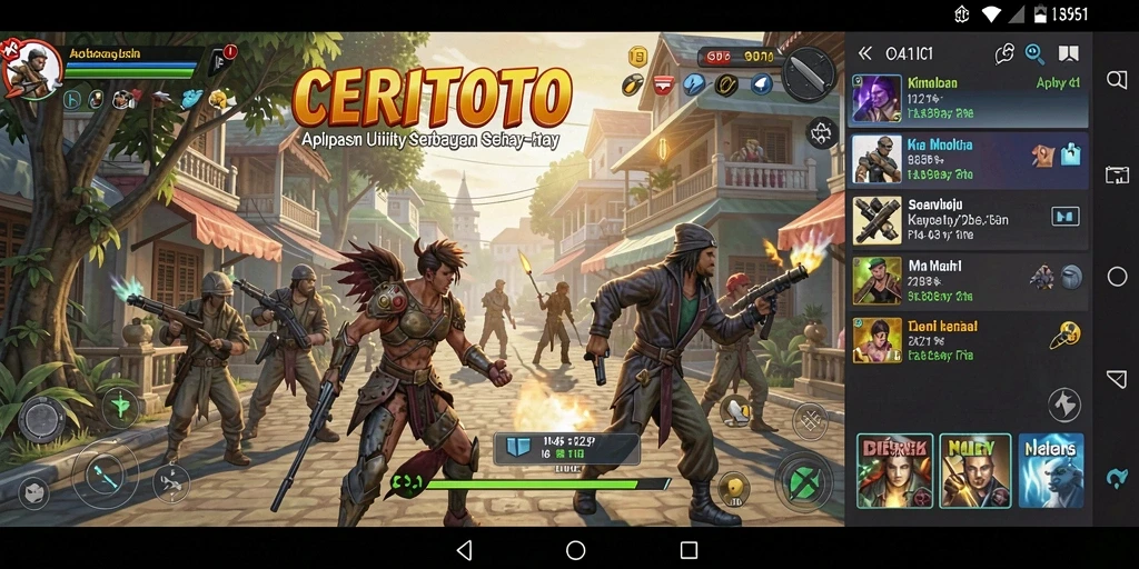 Tampilan utama CERITOTO dengan antarmuka yang user-friendly dan berbagai fitur utility.