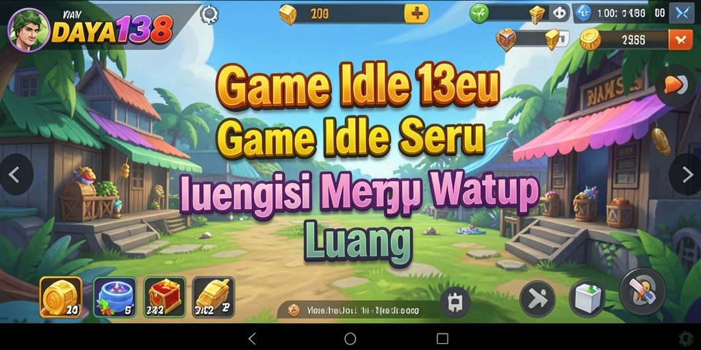 Screenshot utama DAYA138 menampilkan gameplay Idle yang menarik dan penuh warna.