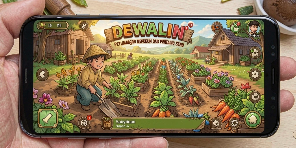 Gameplay seru berkebun dan bertani di DEWALIN