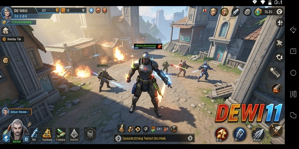 Tangkapan layar gameplay DEWI11 yang menampilkan strategi yang dinamis.