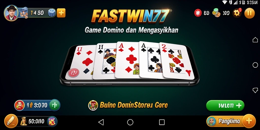 Tampilan gameplay seru dari permainan Domino FASTWIN77.