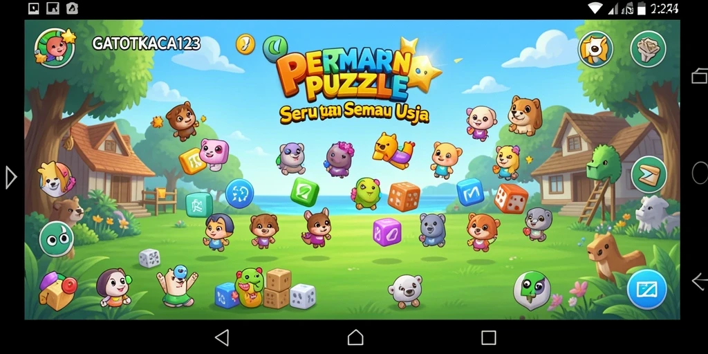 Screenshot GATOTKACA123 yang menunjukkan gameplay Puzzle yang seru.