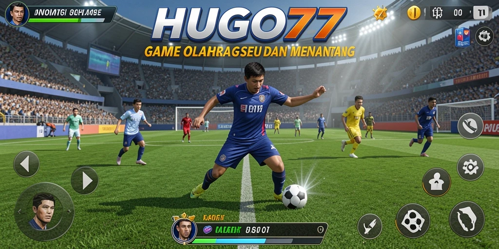 Screenshot gameplay HUGO77 dengan aksi olahraga seru.