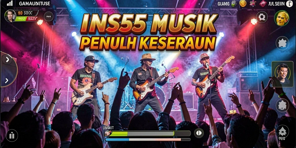 Tampilan gameplay INS55 yang menampilkan pengalaman musik yang interaktif dan mengasyikkan.