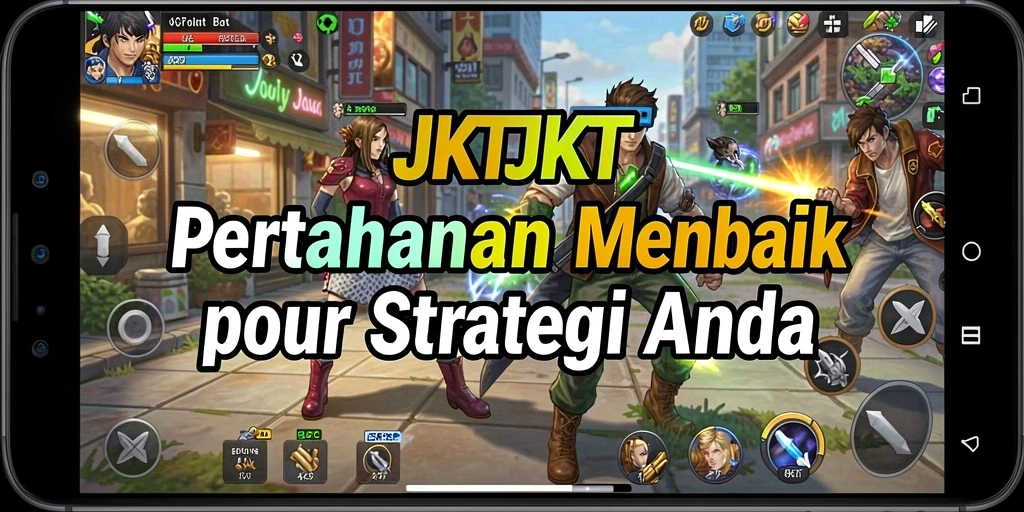 Tangkapan layar gameplay JKTJKT menampilkan menara yang siap bertahan dari serangan musuh.