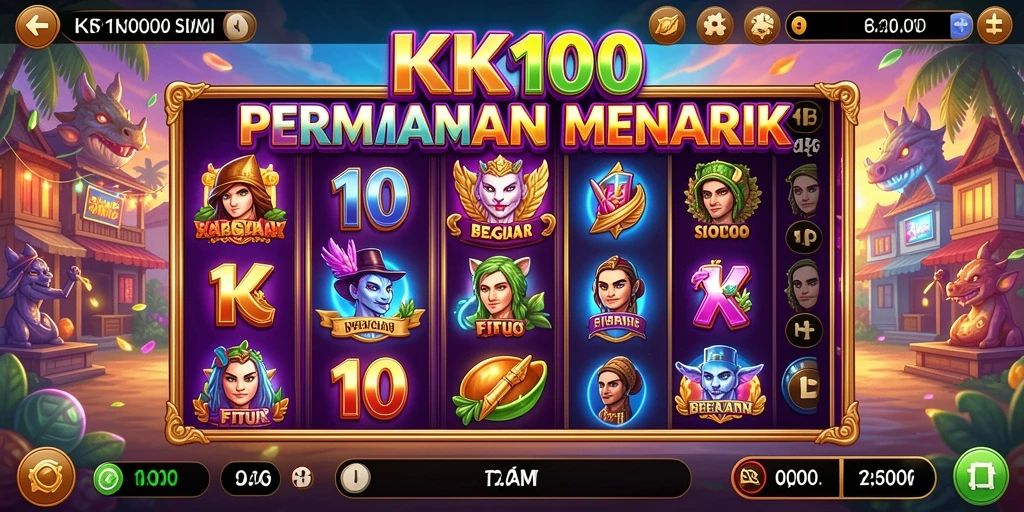 Tampilan gameplay mendebarkan dari KPK100 dengan banyak tema Slot.