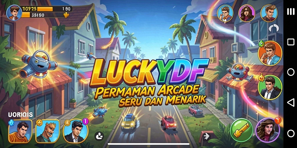 Screenshot gameplay <strong>LUCKYDF</strong> menampilkan aksi seru dan tantangan menarik.