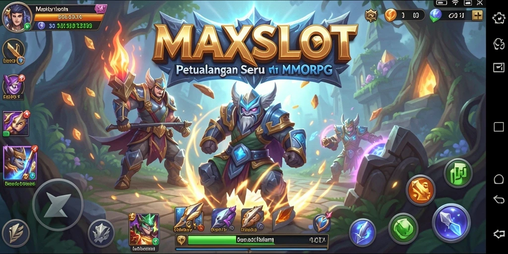 Screenshot dari gameplay <strong>MAXSLOT</strong> yang menunjukkan aksi seru dalam petualangan MMORPG.