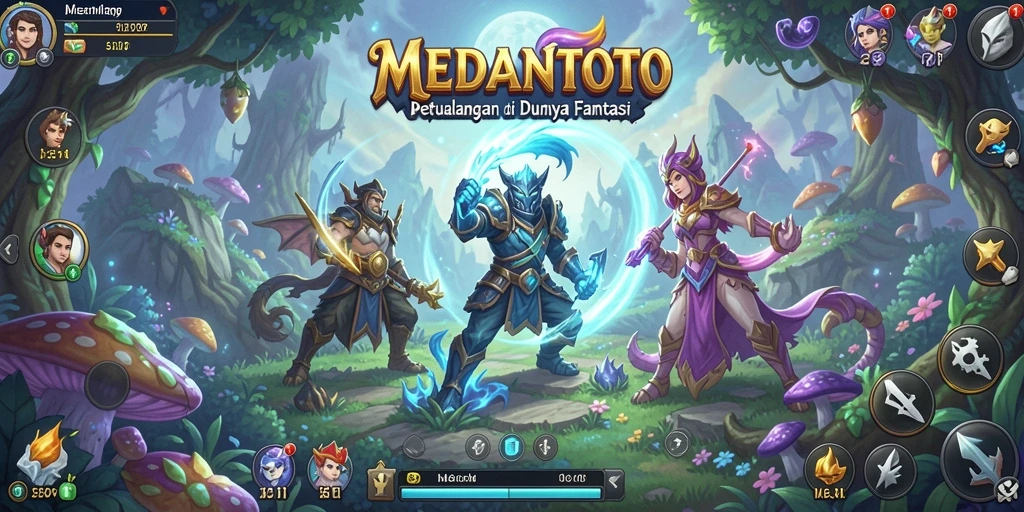 Tangkapan layar menampilkan momen seru dalam gameplay MEDANTOTO dan eksplorasi dunia Adventure.