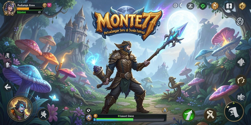 Tampilan seru gameplay MONTE77 yang penuh petualangan.