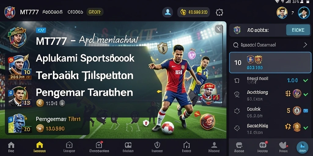 Tampilan menarik dari permainan sportsbook di MT777.