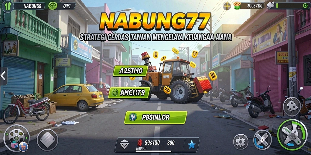 Gameplay NABUNG77 menampilkan manajemen keuangan yang menyenangkan.