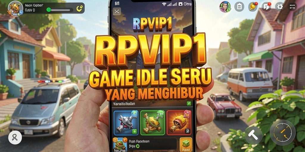 Tampilan gameplay Idle yang menarik di RPVIP1, penuh warna dan ceria.