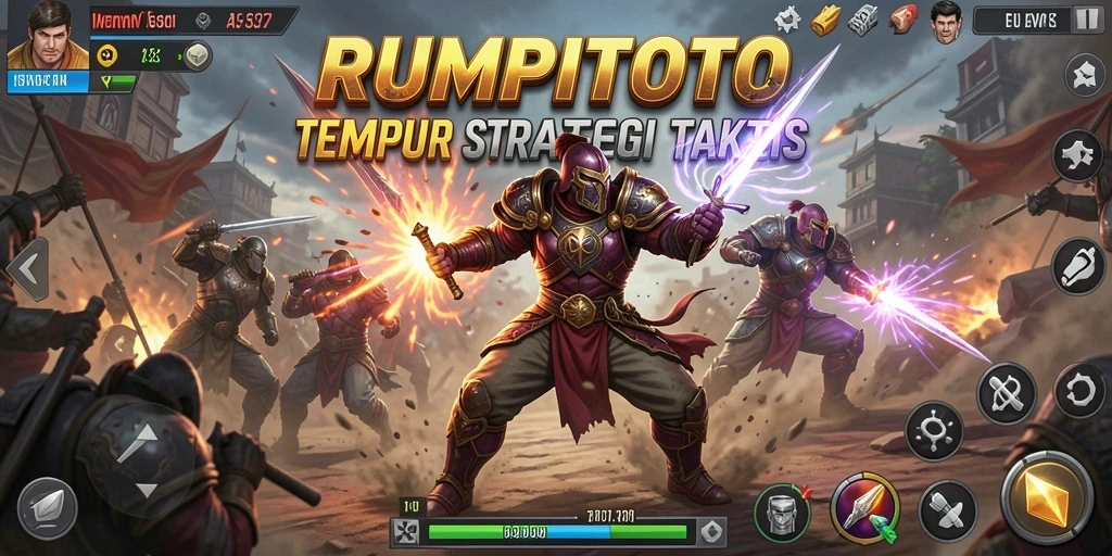 Tangkapan layar menampilkan aksi intens RUMPITOTO dalam permainan TPS.