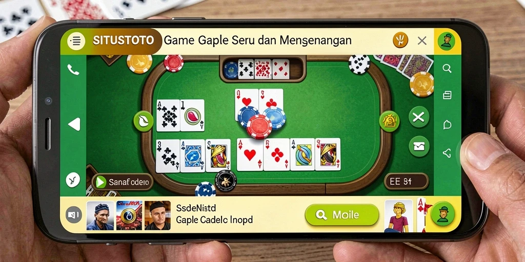 Tampilan menarik dari gameplay Gaple di SITUSTOTO.