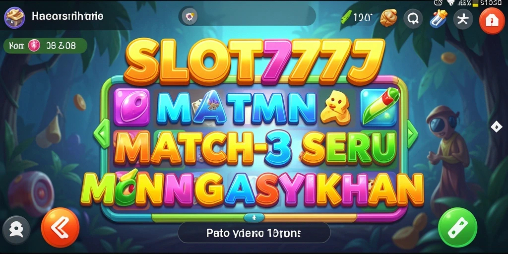 Tampilan gameplay seru dari SLOT777 dengan momen mencocokkan simbol.