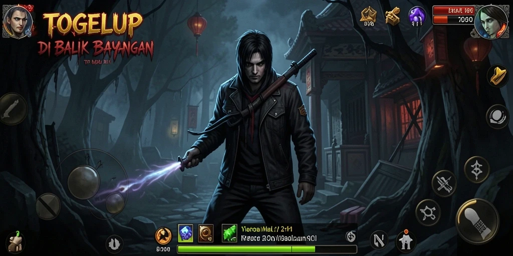 Tampilan gameplay TOGELUP yang menakutkan dan atmosfer Horror yang mencekam.