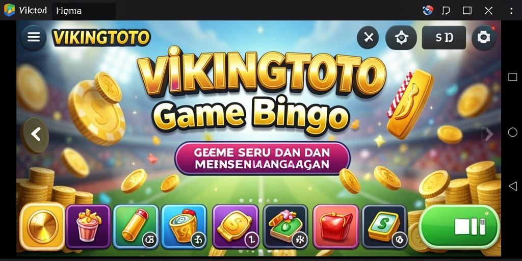 Tampilan gameplay seru dari VIKINGTOTO dengan momen bermain Bingo yang menarik.