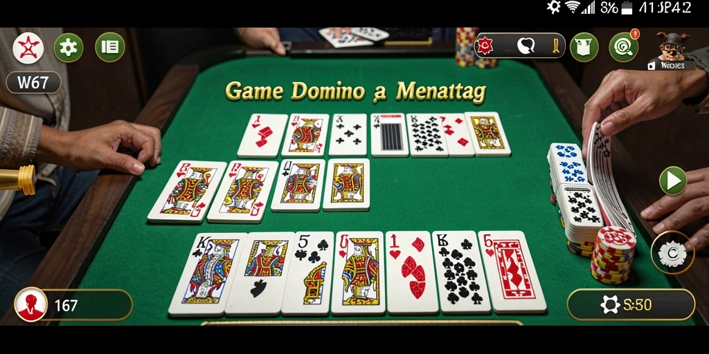 Tangkapan layar utama menampilkan gameplay seru dan interaktif dalam W67.